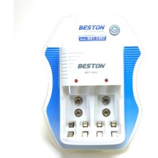 Beston Çoklu Amaçlı Pil Şarj Cihazı Nimh 1.5V AA/AAA/9V LED Göstergesi Akıllı Şarj Pil Duvar Priz Şarj