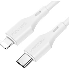 Borofone Type-C To Lightning 12 Pd 20W Hızlı Şarj  Usb-C - Lightning Veri Kablosu,  3A'E Kadar Akım, 1m