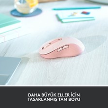 Logitech Signature M650 Büyük Boy Sağ El İçin Sessiz Kablosuz Mouse - Pembe