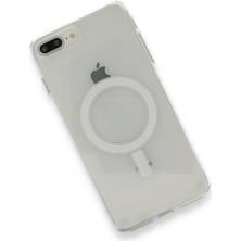  Apsuwa Iphone 8 Plus Kılıf Kablosuz Şajlı Şeffaf Silikon Magsafe Şeffaf