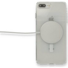  Apsuwa Iphone 8 Plus Kılıf Kablosuz Şajlı Şeffaf Silikon Magsafe Şeffaf