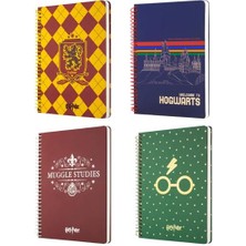 Mabbels Harry Potter Butik Defter Seti 1 Kareli 3 Çizgili 4 Adet