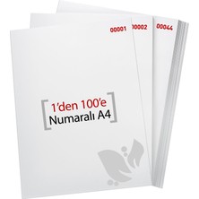 Eren A4 Numaralı Kağıt 1-100 / 80 Gr