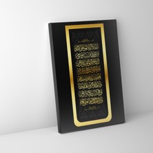 Haydi Dekor Osmanlı Hat Sanatı  Siyah Zeminde Gold Ayetel Kürsi Kanvas Tablo
