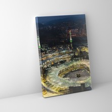 Haydi Dekor Akşam Vakti Kabe ve Mekke Kanvas Tablo