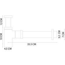 Sukar DP-102 Sifon Alt Takımı Altın DP-102