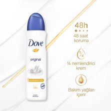 Dove Kadın Sprey Deodorant Original 1/4 Nemlendirici Krem Etkili 150 ml