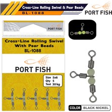 Port Fish BL-1088 Üçlü Fosforlu Bilyalı Fırdöndü