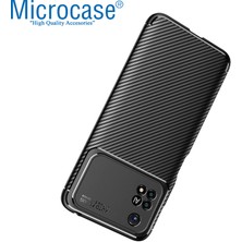 Microcase Xiaomi Poco M4 Pro 4g Maxy Serisi Carbon Fiber Silikon Tpu Kılıf - Siyah