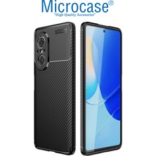 Microcase Huawei Nova 9 Se Maxy Serisi Carbon Fiber Silikon Tpu Kılıf - Siyah