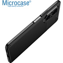 Microcase Huawei Nova 9 Se Maxy Serisi Carbon Fiber Silikon Tpu Kılıf - Siyah