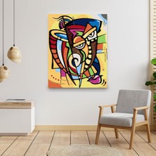 Tabdiko Sayılarla Boyama Seti 40 x 50 cm Tuval Şasesine Gerili Sürreal Portre