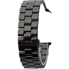Gpack Apple Watch Se 2 2022 40MM Kordon Parlak Seramik Kaplama Metal Zr Siyah