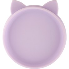 Pandish Kitten Vakum Tabanlı Kapaklı Silikon Kase Lilac