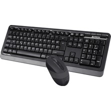 A4Tech FG1010 Nano  Alıcı 2000DPI Kablosuz Multimedia (F) Türkçe Klavye + Mouse Seti - Siyah