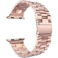 Dlrcase Apple Watch Se 2 2022 40MM Kordon Hasır Metal Örgülü Ayarlanabilir Bronz