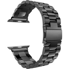 Dlrcase Apple Watch Se 2 2022 40MM Kordon Hasır Metal Örgülü Ayarlanabilir Siyah