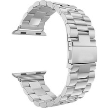 Dlrcase Apple Watch Se 2 2022 40MM Kordon Hasır Metal Örgülü Ayarlanabilir Gümüş