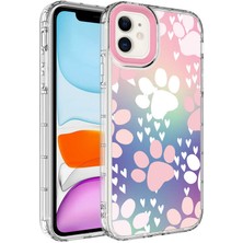 Ankacep Apple iPhone 12 Kılıf Kamera Korumalı Renkli Desenli Sert Silikon Korn Kapak