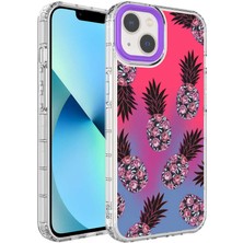 Ankacep Apple iPhone 13 Kılıf Kamera Korumalı Renkli Desenli Sert Silikon Korn Kapak