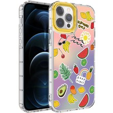 Ankacep Apple iPhone 13 Pro Kılıf Kamera Korumalı Renkli Desenli Sert Silikon Korn Kapak