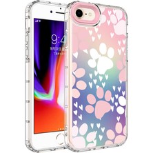 Ankacep Apple iPhone 7 Kılıf Kamera Korumalı Renkli Desenli Sert Silikon Korn Kapak