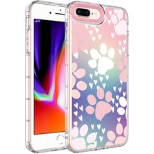 Ankacep Apple iPhone 8 Plus Kılıf Kamera Korumalı Renkli Desenli Sert Silikon Korn Kapak