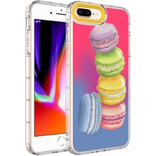Ankacep Apple iPhone 8 Plus Kılıf Kamera Korumalı Renkli Desenli Sert Silikon Korn Kapak