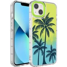 Ankacep Apple iPhone 13 Kılıf Kamera Korumalı Renkli Desenli Sert Silikon Korn Kapak