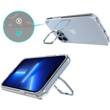 Ankacep Apple iPhone 13 Pro Kılıf Skuba Standlı Şeffaf Silikon Kapak