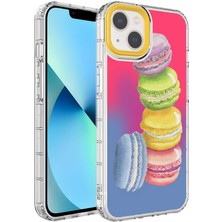 Ankacep Apple iPhone 14 Plus Kılıf Kamera Korumalı Renkli Desenli Sert Silikon Korn Kapak