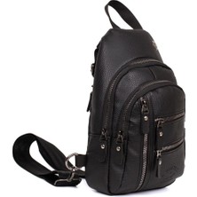Newish Polo Body Bag Çapraz Vegan Deri Sırt Çantası En: 18 cm Boy: 28 cm Genişlik : 6 cm
