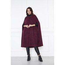 Comstarmoda Kadın Kaşe Pelerin Panço