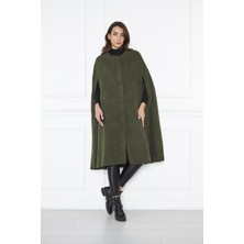 Comstarmoda Kadın Kaşe Pelerin Panço