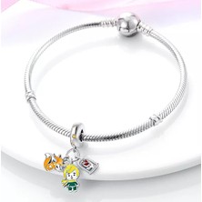 Corney Design Küçük Prens Tilki Charm 925 Ayar Gümüş