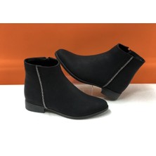 Kafkaslar Taş Şeritli Kısa Düz Taban Bayan Boti Bot