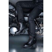 Harley Davidson Gibson Siyah Yağlı Deri Erkek Bot Postal Ayakkabı V2