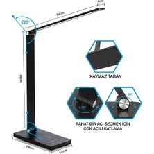 Espar Kablosuz Wireless Usb şarj Masa Lambası Led 5 renk ayarlanabilir