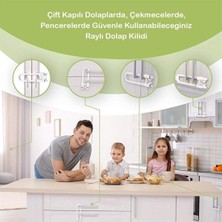 Dmnstore Dmnstore® Bebek Çocuk Çekmece ve Dolap Koruma Raylı Güvenlik Sistemi Emniyet Kilidi