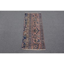 Kayra Export Türk Halısı, Eskitme Halı, Halı, 49X106 cm Turuncu Halı,  Hediyelik Halı, Yün Giriş Halı,  12710