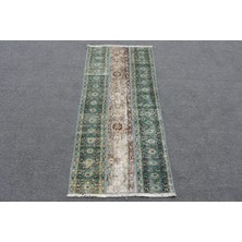 Kayra Export Eskitme Halı, Türk Halısı, Halı, 61X138 cm Yeşil Halı, Ofice Araba Paspası Halı,  11395