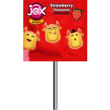 Jox Flat Kabartmalı Yüz İfadeli Çilek-Kola-Şeftali-Elma Aromalı Lolipop Şekerleme 6,2 gr x 150 adet