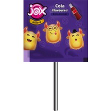 Jox Flat Kabartmalı Yüz İfadeli Çilek-Kola-Şeftali-Elma Aromalı Lolipop Şekerleme 6,2 gr x 150 adet