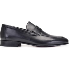 Nevzat Onay Siyah Loafer Kösele Erkek Ayakkabı -11657-