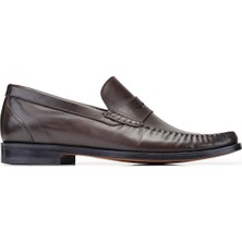 Nevzat Onay Kahverengi Klasik Loafer Kösele Erkek Ayakkabı -12052-