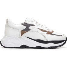 Nevzat Onay Hakiki Deri Beyaz Erkek Sneaker Ayakkabı