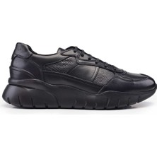 Nevzat Onay Siyah Str Baskı Erkek Sneaker Ayakkabı