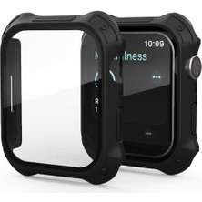 Nezih Case Apple Watch Seri 7 45MM Shockproof Protective Anti-Knock Kasa ve Mat Ekran Koruyucu