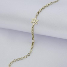 İryum 14 Ayar Altın Kartanesi Bileklik