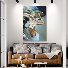 SML Tablo Antik Yunan Tanrıçası Kanatlı Kadın Kanvas Tablo